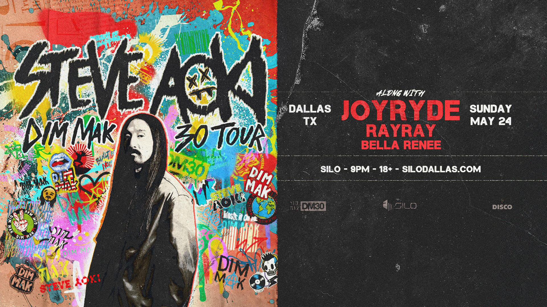 Steve Aoki in Dallas on May 24, 2026