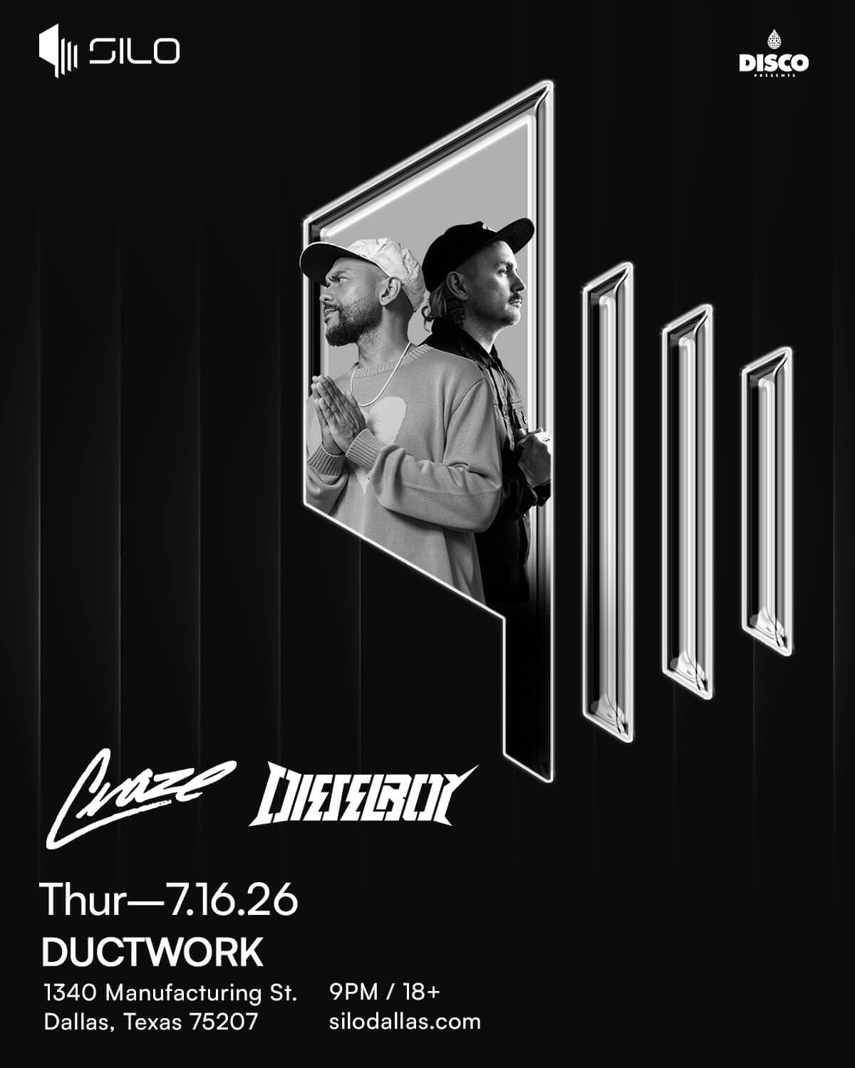 Craze x Dieselboy in Dallas on July 16, 2026