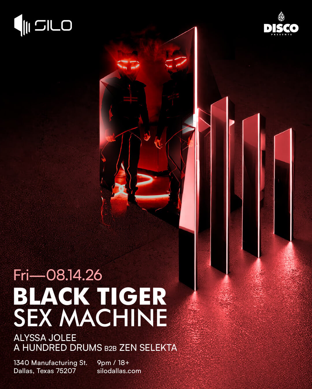 Black Tiger Sex Machine in Dallas on August 14, 2026